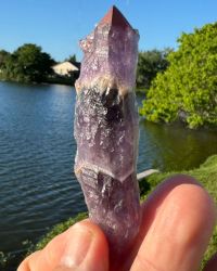 Auralite 23 Red Cap Crystal Wand Point 109 Grams 4.5 inches