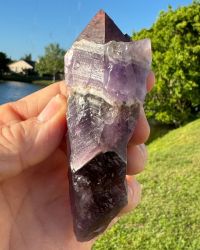 Auralite 23 Red Cap Crystal Wand Point 148 Grams 4.5 inches