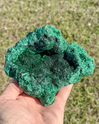 Natural Green Malachite Quartz Crystal Gemstone Rough Specimen