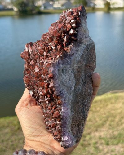 Thunder Bay Amethyst Hematite Purple Amethyst Cluster