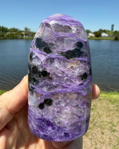 Charoite Freefrom Crystal 3″ 443 grams
