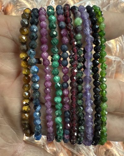 4mm Faceted Stretch Bracelets