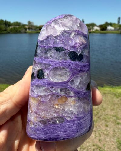 Charoite Freefrom Crystal 3″ 443 grams