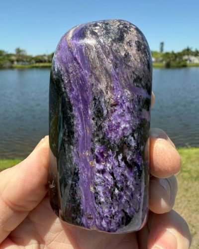 Charoite Freeform Crystal 3″ 296 grams